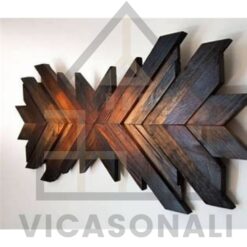 Handcrafted Wooden Geometric Wall Art in Maine